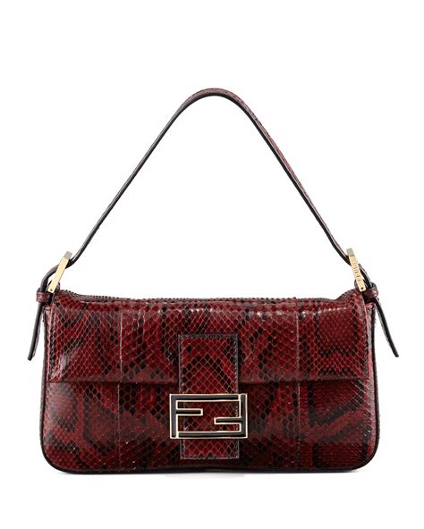 fendi python baguette